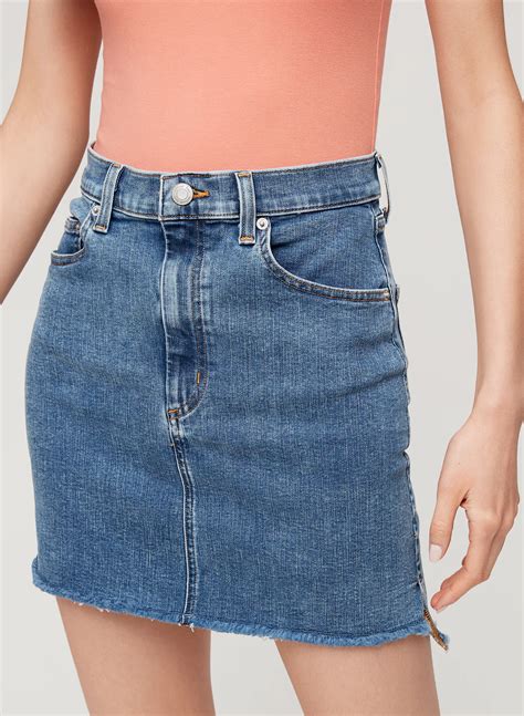 denim skirt aritzia|denim jeans with skirt attached.